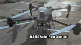 Affichage statique du drone de diffusion agricole DJI T50